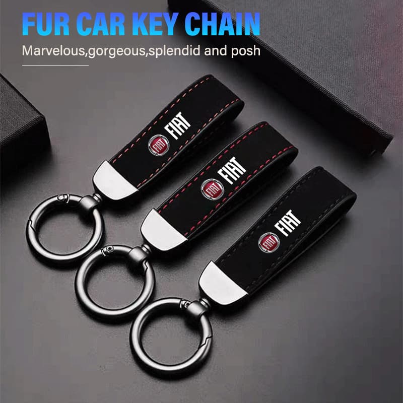 Novo Estilo Camurça Carro Chaveiro Acessórios Do Para Fiat 500 Punto Bravo Tipo Panda Doblo Stilo Freemont Ducato FR Aba