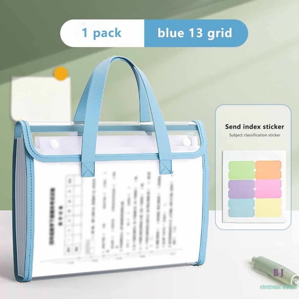 Organizador De Arquivos Acordeão Portátil-Bolsa De Armazenamento Com Alça Para Documentos De Escritório