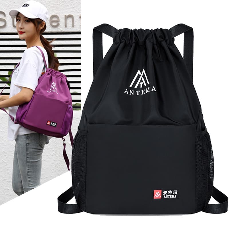 Cordão cordão bolso Oxford pano mochila 2026 novo estilo grande capacidade mochila de viagem feminino saco de ginásio ma