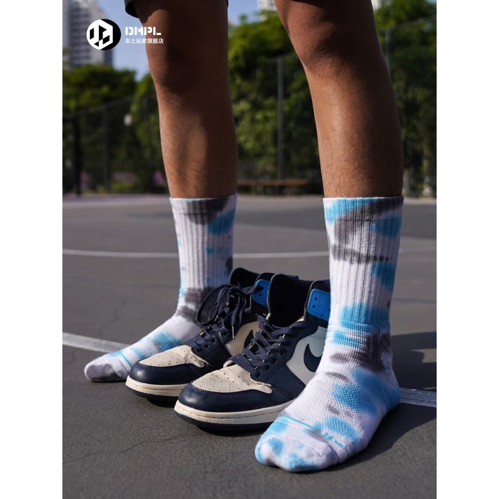 DMPL Real Combat Elite Meias masculinas de cano alto com fundo de toalha Meias de basquete de cano médio Meias esportiva