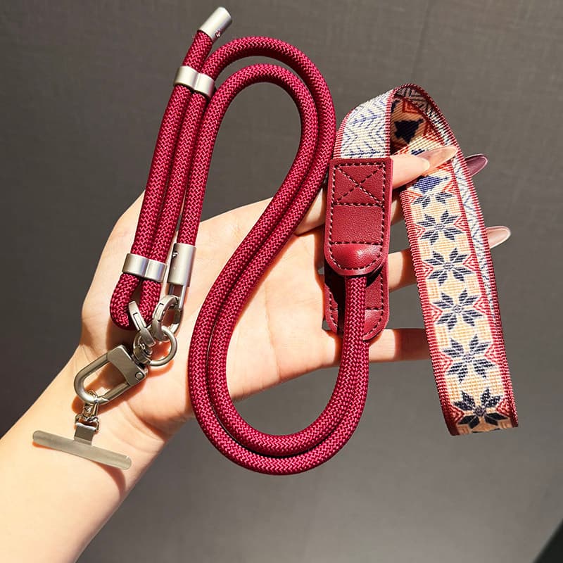 Versão ampla cordão para celular Cross-body pode ser transportado ajustável não estrangulado pescoço durável ao ar livre