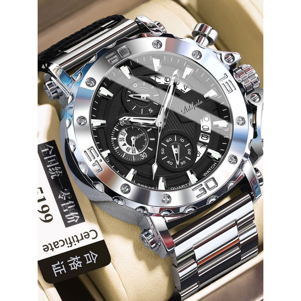 relogio masculino Coração de aço relógio mecânico automático masculino grande mostrador à prova dwaterproof água relógio
