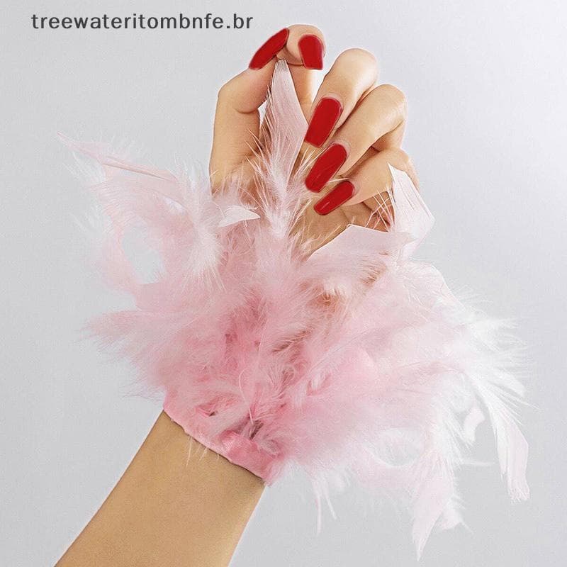 Moda 8 Cores Pulseira Mangas Para Fotos De Unhas Penas Peças Punhos De Pulso De Pelúcia Manicure Mão Foto Decoração