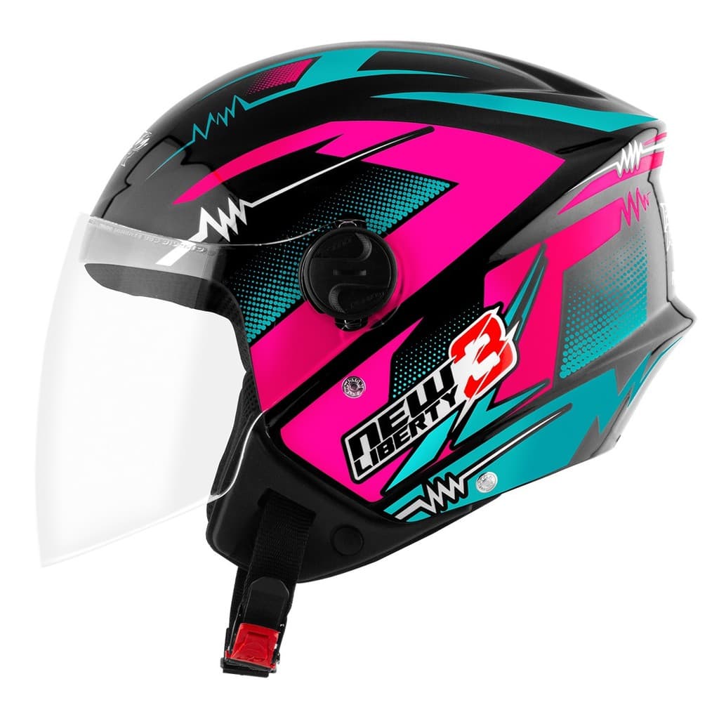 Capacete Aberto Moto Pro Tork New Liberty Three 3 Frequency Motociclista Masculino Feminino Viseira Inmetro