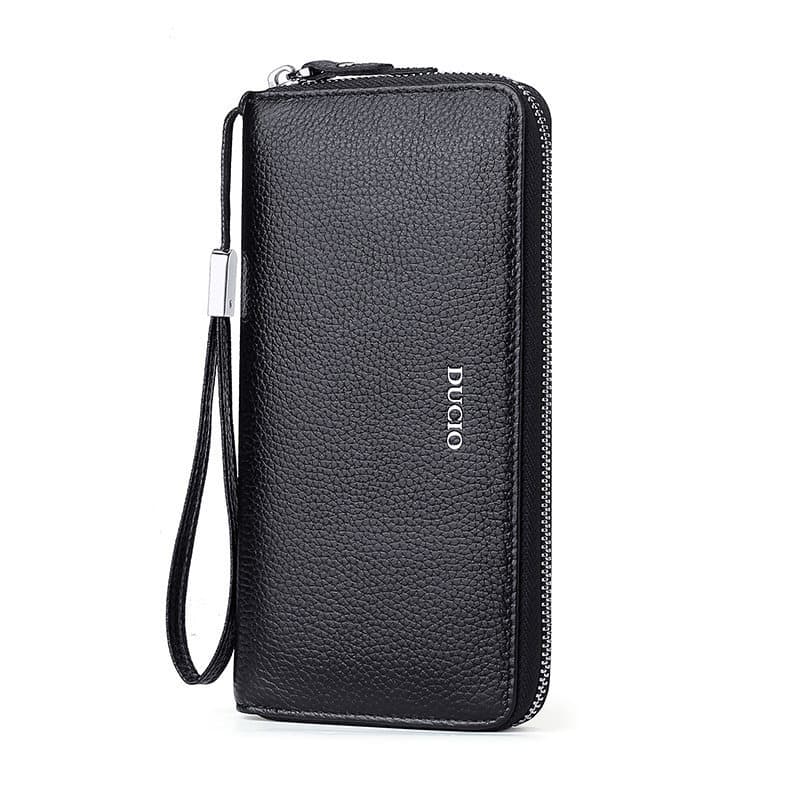 carteira masculina com ziper carteira masculina Carteira multifuncional longa de grande capacidade masculina de couro de
