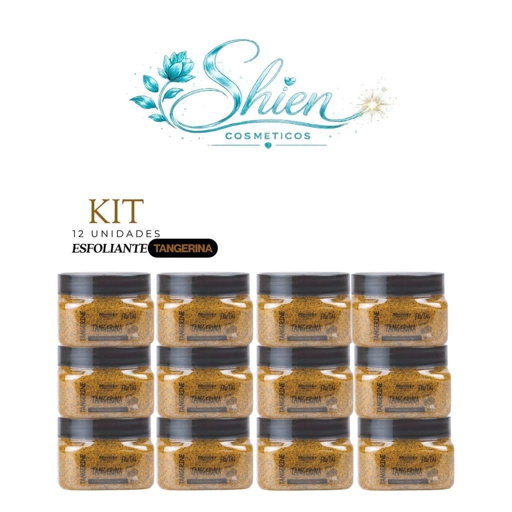 Kit 12 Esfoliante Frutas Corpo E Rosto Tangerina 300G Rhenuks (Afilhado)