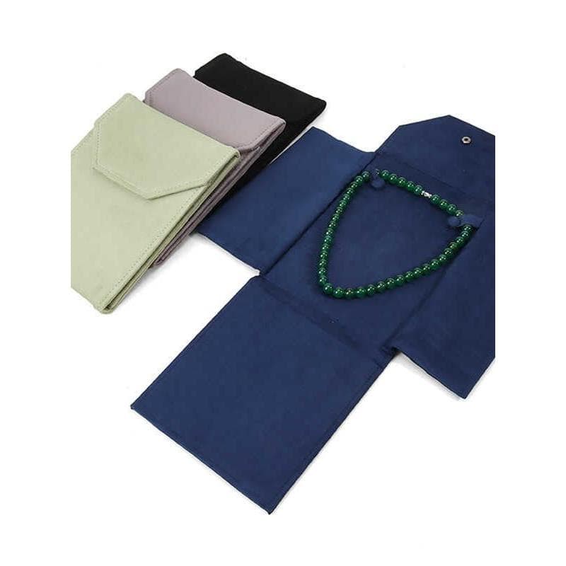 Moda couro falso pérola saco colar saco de pano de armazenamento Jade corrente grânulo saco camisola corrente Snap saco
