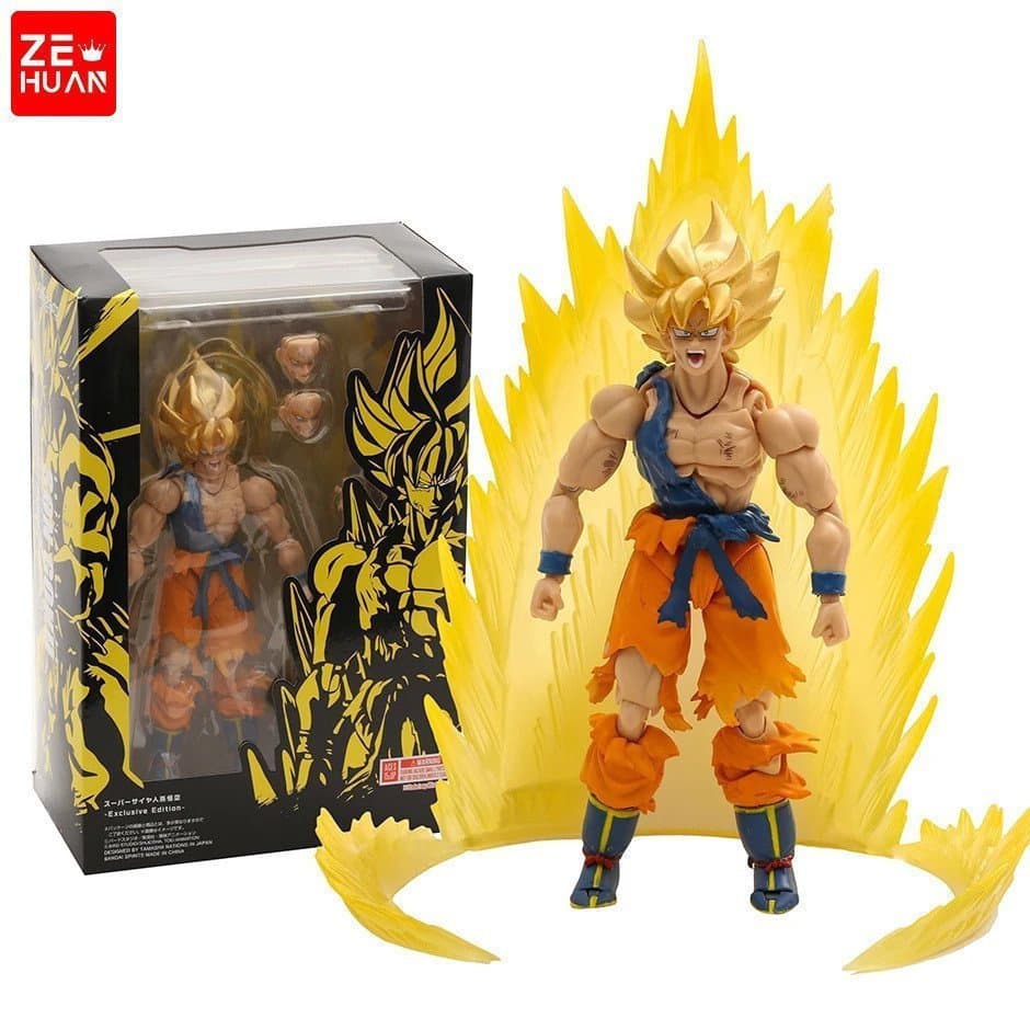 Articulado 16cm Super saiyan Dragon Ball SHF Goku Figura De Ação Bonco INNK AQNW