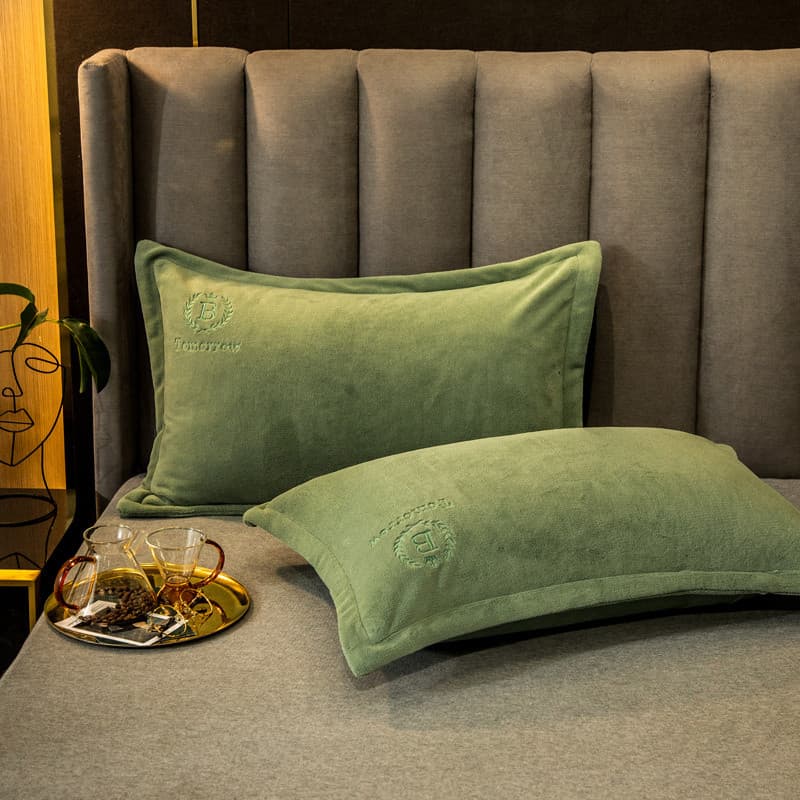 Fronha de dormitório estudantil juntos único pacote inverno High-End leite veludo fronha 48cm x 74cm