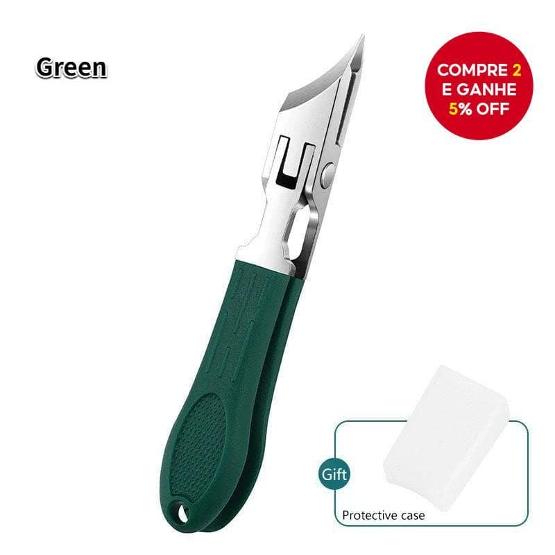 Alicate de Unha Curvo em Aço Inoxidável para Unhas das Mãos e dos Pés, Removedor de Cutícula com Proteção Anti-Espirro.