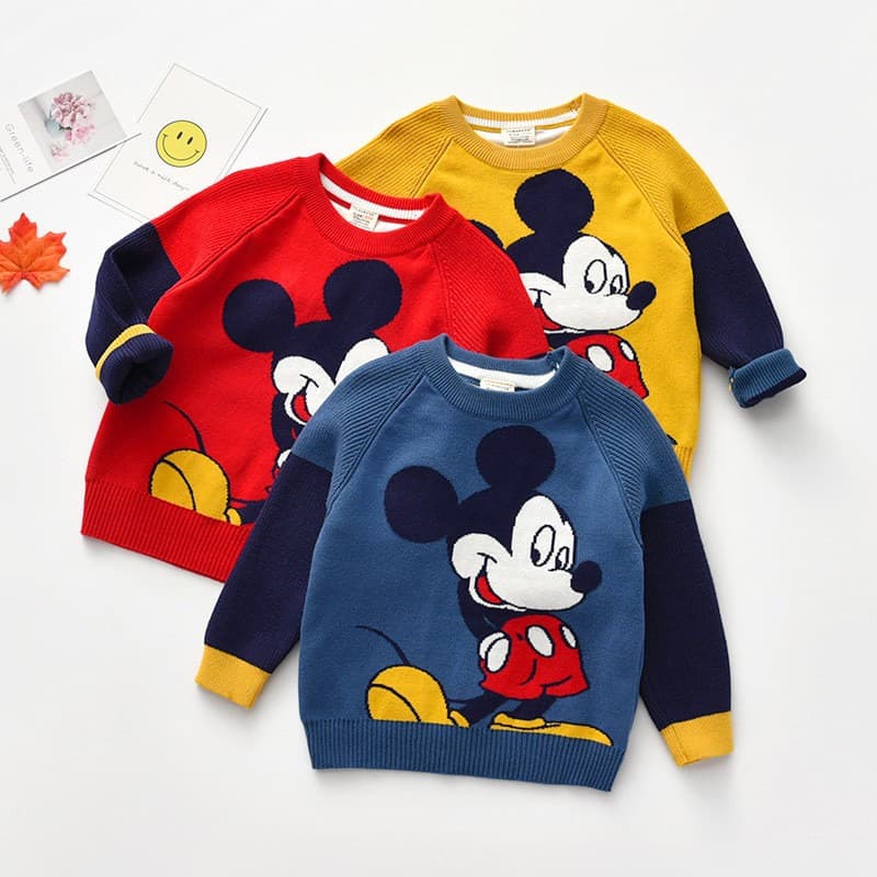 Suéter infantil de desenho animado para meninos, suéter de primavera e outono para meninas, roupa casual UX7Z
