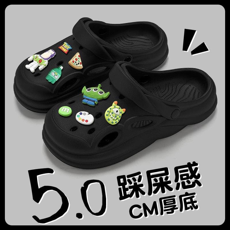Sapatos masculinos de sola grossa, desodorante antiderrapante de verão, não fedorento, roupa externa 2026, novo
