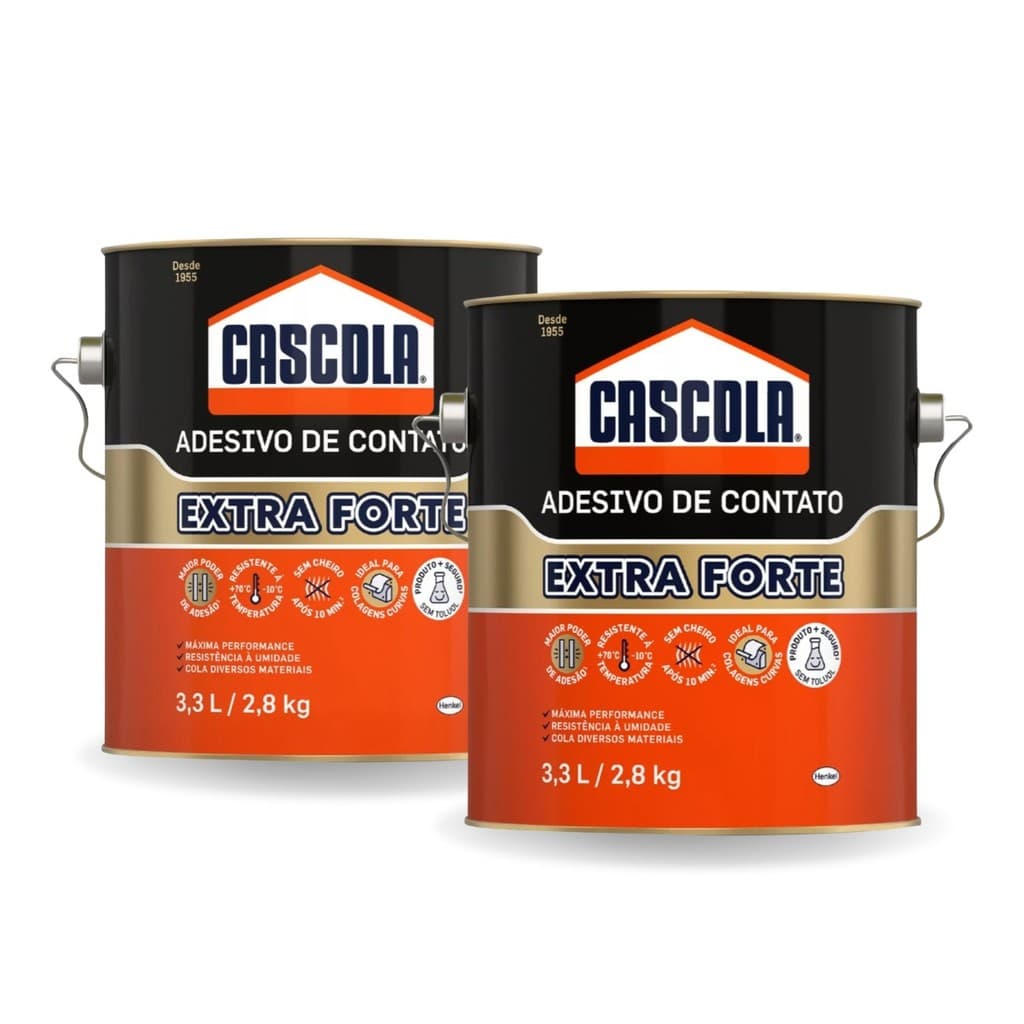 Kit 2 Cola Cascola 2,8kg Extra Forte Sem Cheiro  Após 10min