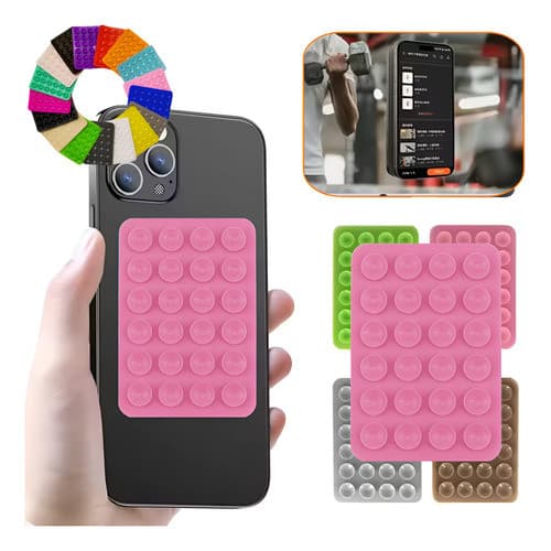 Suporte Rosa Silicone Ventosa Para Celular E Superfície