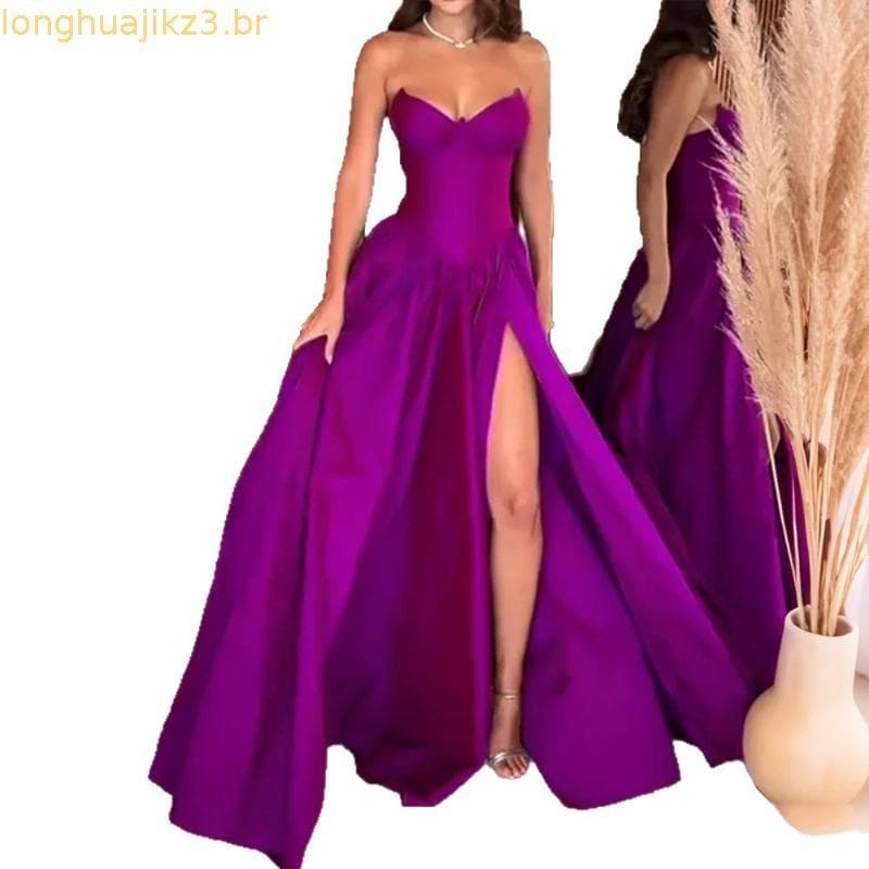 Vestido Silm Com Fenda Lateral Superior Tubular 202604