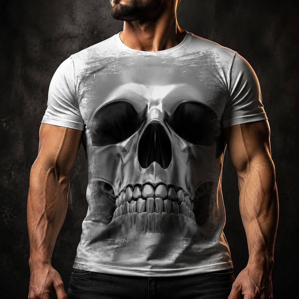 Camiseta Caveira 3D 14