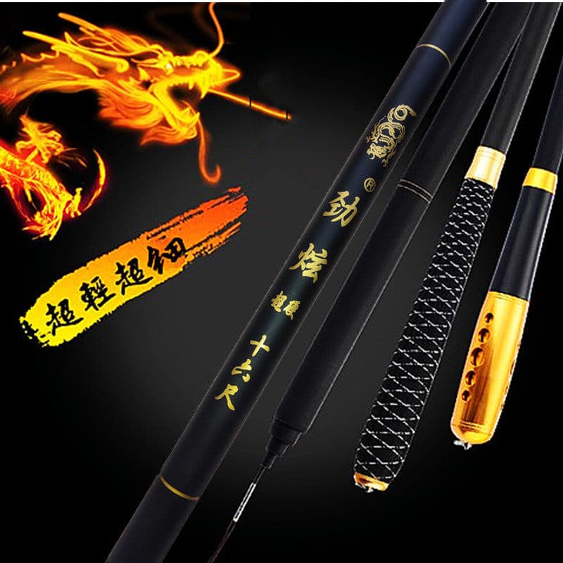 [Oferta Especial] Vara de Pesca Jinxuan, Vara de Mão, de Secção Longa, Conjunto de Vara de Pesca Tradicional de Tai