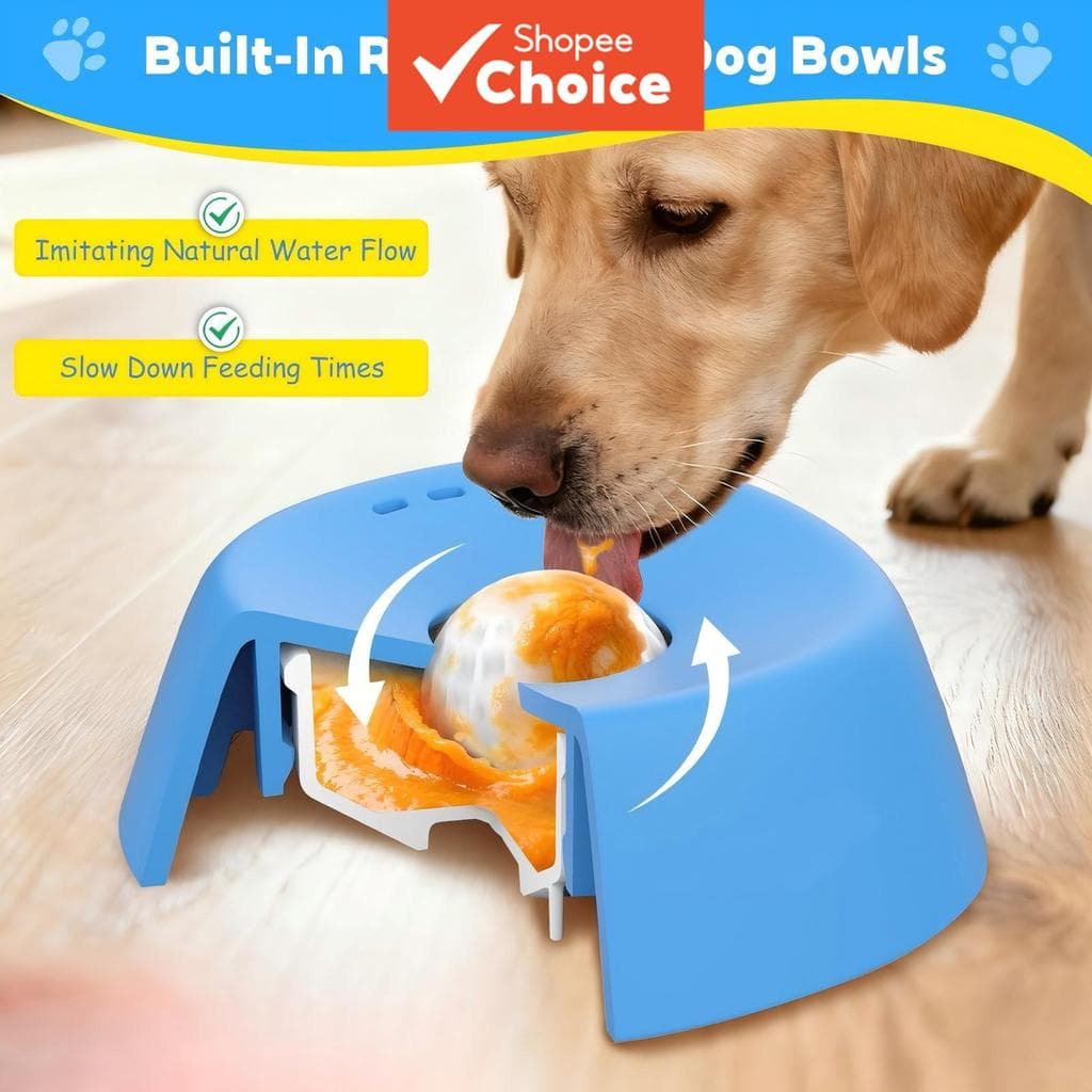 Tapete lambedor calmante para cães, tigela de silicone com base de ventosa, comedouro lento para alívio da ansiedade