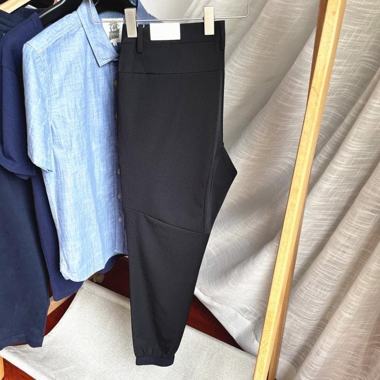 50% de desconto no Processamento!Detalhe Carne X! JOGGER Simples Slim-fit Versão Cônica Calça Esportiva Skinny Masculina