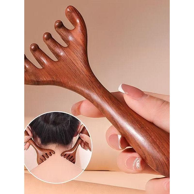 Xiaoyou garrafa cabeça de resina meridiano massagem pente massageador cabeça ferramenta de terapia Staghorn cinco garras