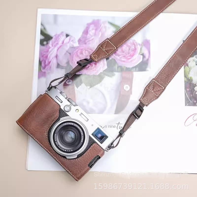 Capa Protetora Para Câmera Fuji X100V X100VI De Couro Especial , base Resistente Ao Desgaste E Terremoto De Padrão De Bú