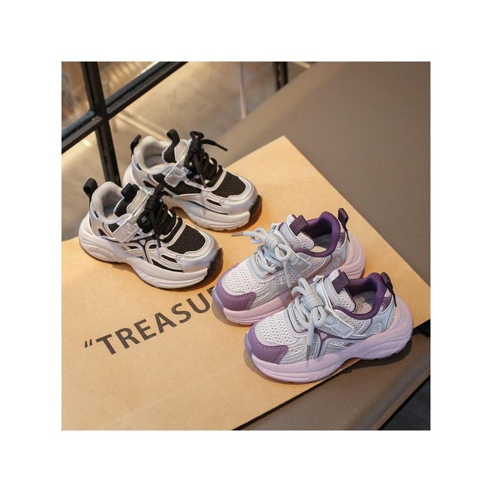 Meninas sapatos esportivos 2026 primavera outono novo estilo de venda quente sapatos infantis couro leve papai sapatos m