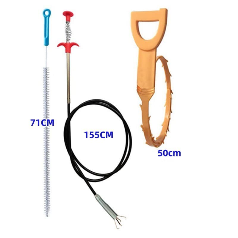 Plugue tubo de água ferramenta útil garra fio de aço primavera extrato clipe cozinha tubulação de água dragagem esgoto d