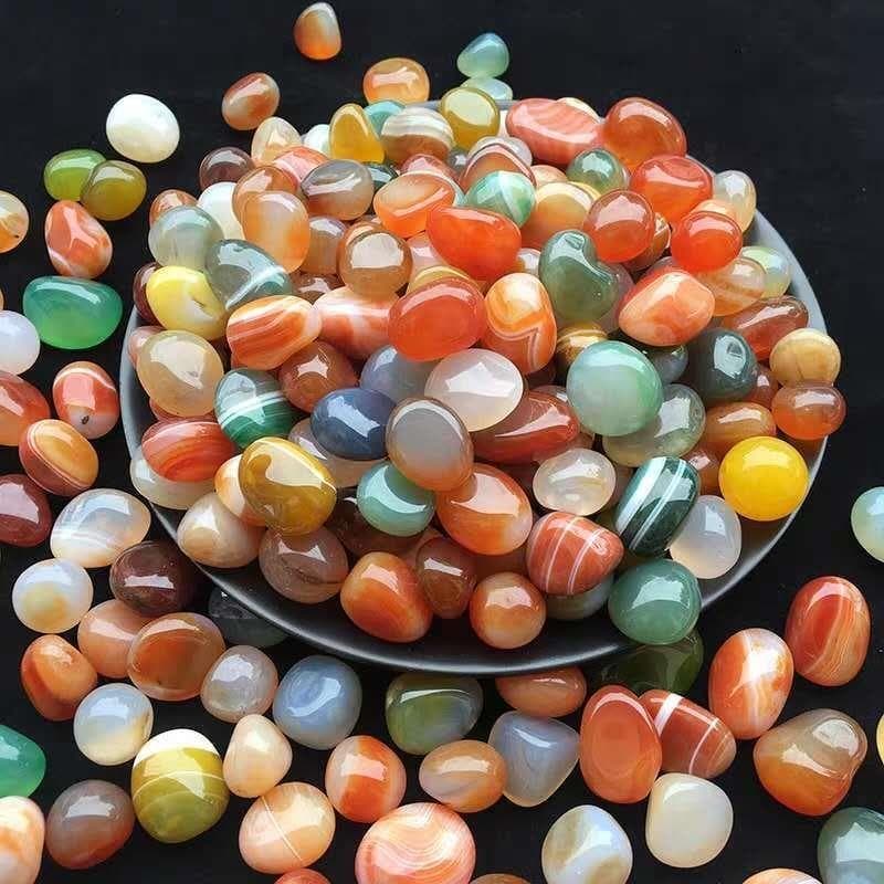 Nanjing Yuhua Pedra Vaso de Plantas Ágata Tanque de Peixes Suculenta Pavimentação Seixos Naturais Pedras Coloridas Pedra