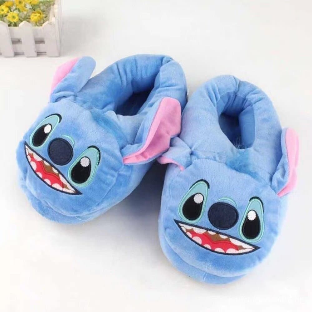 24/28Cm Pantufa Stitch Aquecimento Interior Ponto Infantil