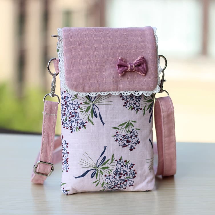 Bolsa de tecido para celular feminina mensageiro 2026 novo estilo Mini bolsa pequena com zíper bolsa para celular Halter