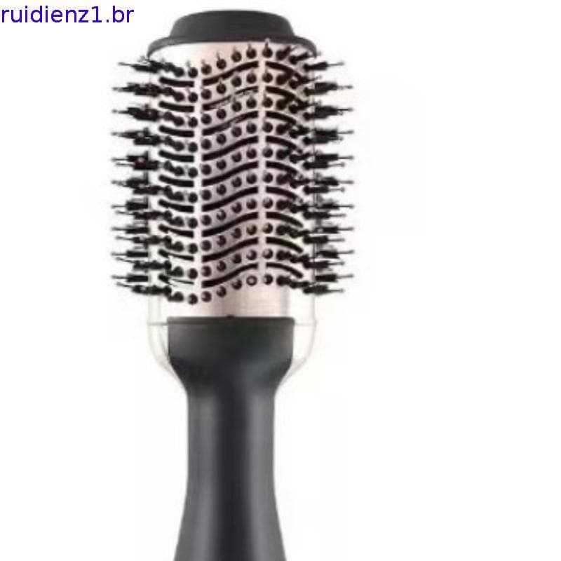 Escova de ar quente, modelador de cachos para uso em cabelos molhados e secos, escova secadora de cabelo com íons negati