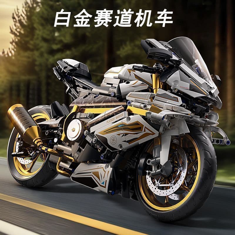 Blocos de construção de motocicleta Platinum M1.000RR compatível com modelo de presente de aniversário de menino de brin