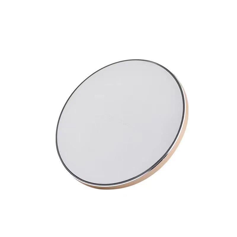 Carregador sem fio de 10W QI, redondo, fino, de metal, carregador rápido de 15W, modelo K8, adequado para carregamento s