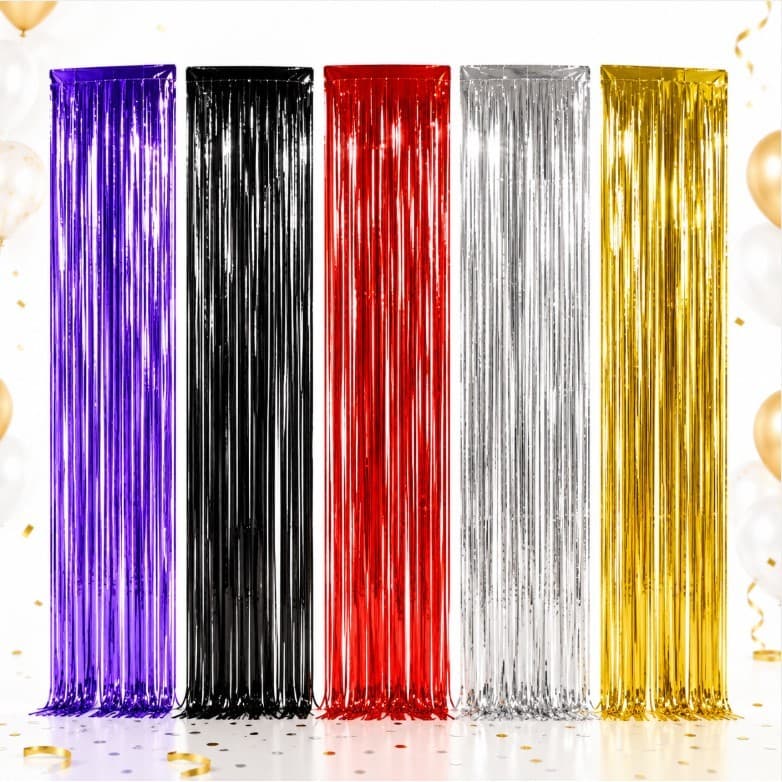 Cortina Metalizada 1x2m Para Festa Decoração Painel