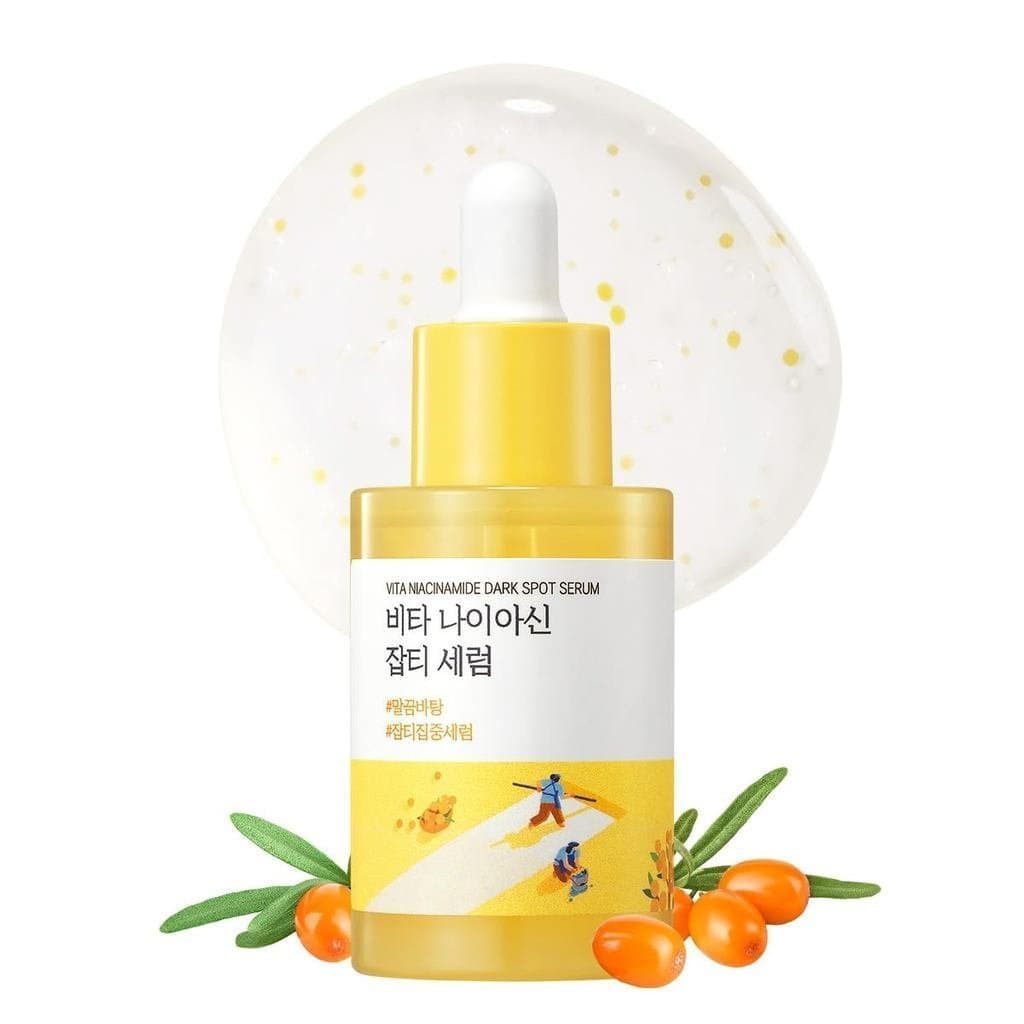 ROUND LAB Niacinamide Spot Fading Serum 1.01 fl oz, contém Vitamina C, tem o efeito de iluminar o tom da e reduzir