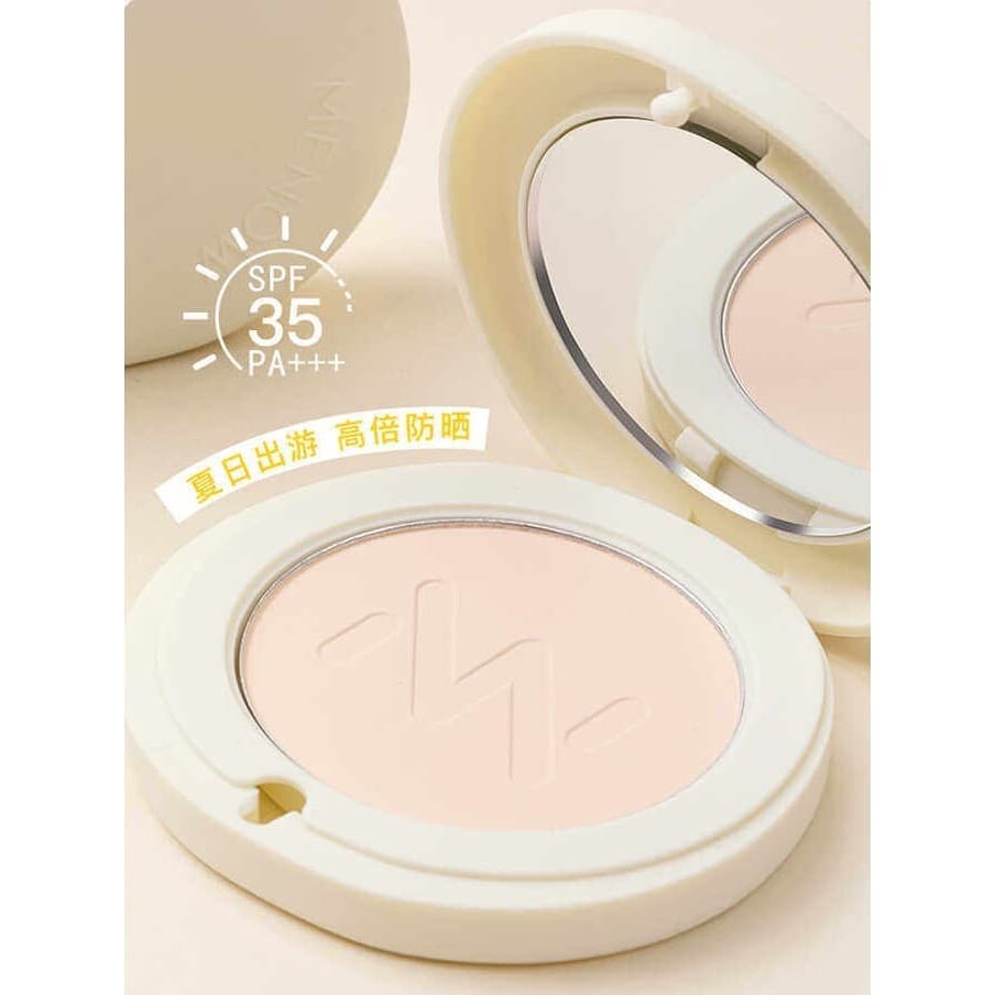 [2 caixas] SPF35MENOW Meino Protetor solar em pó prensado Controle de óleo Segure maquiagem úmida e seca à prova d'água