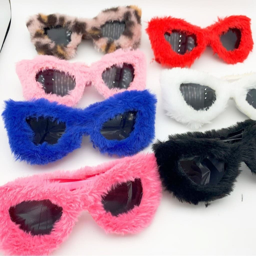 Moda à prova de vento óculos rufião jovem óculos de pelúcia feminino versão coreana na moda óculos de sol vermelho desem