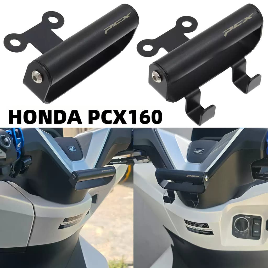 Suporte de celular/navegador para motocicleta HONDA PCX160, acessório de extensão de gancho frontal.