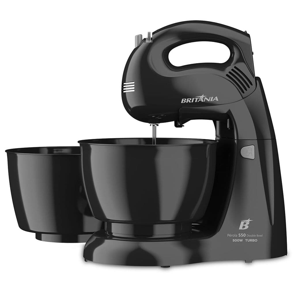 Batedeira Britânia 500W 4 velocidades Pérola 550 Double Bowl