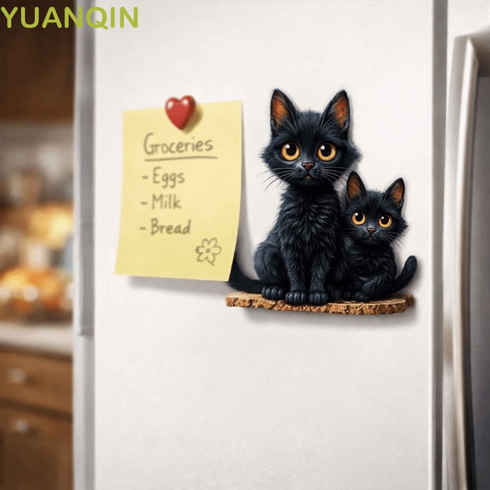 YUANQINZT 5 Peças De Pasta De Geladeira , Plana 2D De Flores De Frutas , Decoração De Casa De Gato Acrílico Colorido
