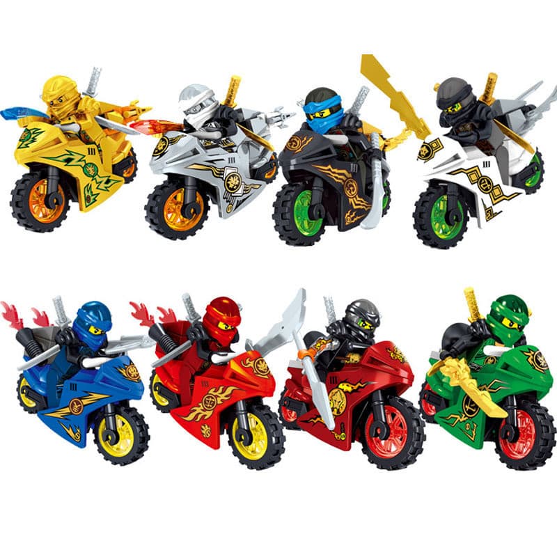 Série Ninja de motocicleta/figura de bloco de construção montado/presente de brinquedo educacional infantil