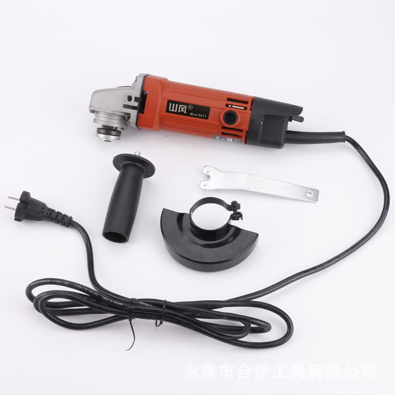 Máquina de polimento elétrica com plugue do Sudeste Asiático, máquina de esmerilhar metal, esmerilhadeira angular portát
