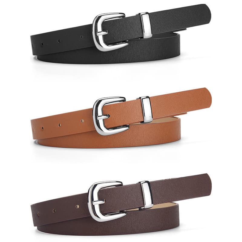 Cinto de roupas decorativas simples All-Match estudante Jeans azul branco vermelho preto juventude quatro estações cinto