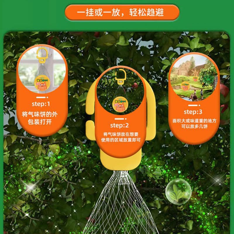 Pingente Repelente para Gatos, Deterrente à Base de Plantas, Cheiro Desagradável, Previne Urinação e Defecação, Pingente