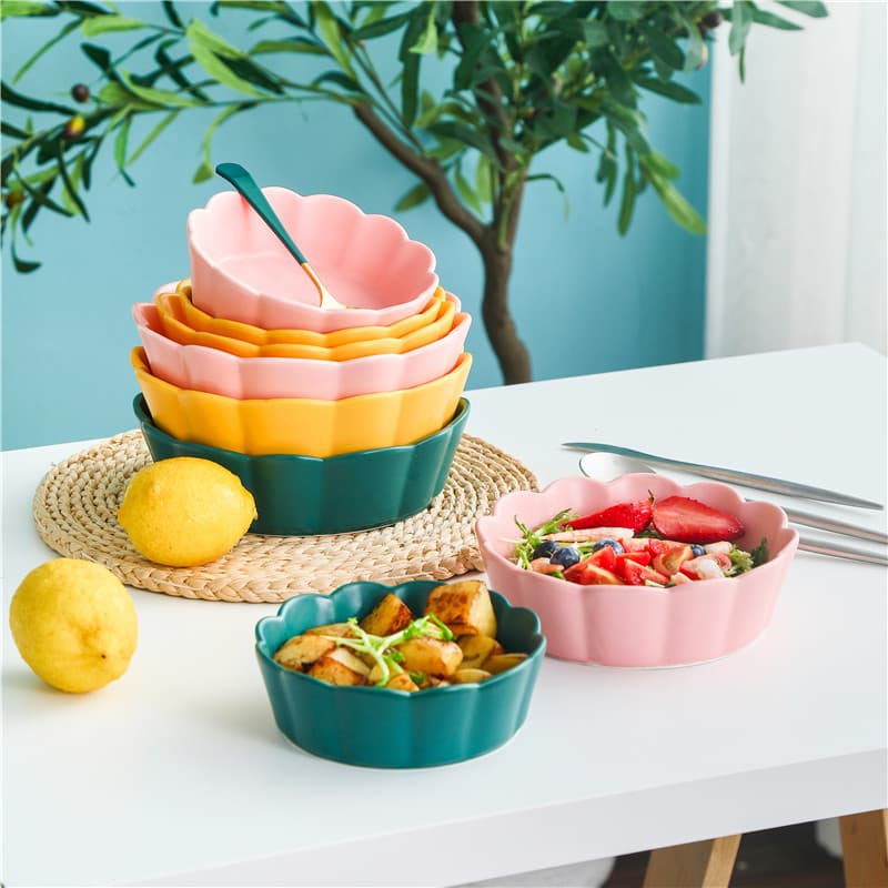Nordic influenciador vegetal salada de frutas sorvete sobremesa tigela cerâmica tigela macarrão doméstico criativo cozim