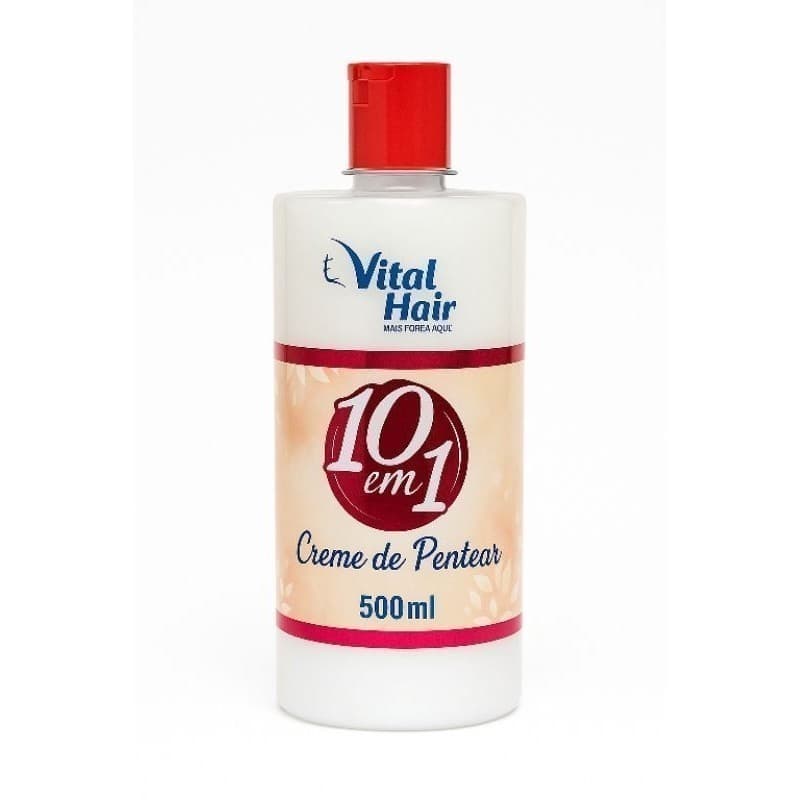Creme de Pentear Vital Hair 10 em 1 – 500ml | Hidratação, Força e Brilho