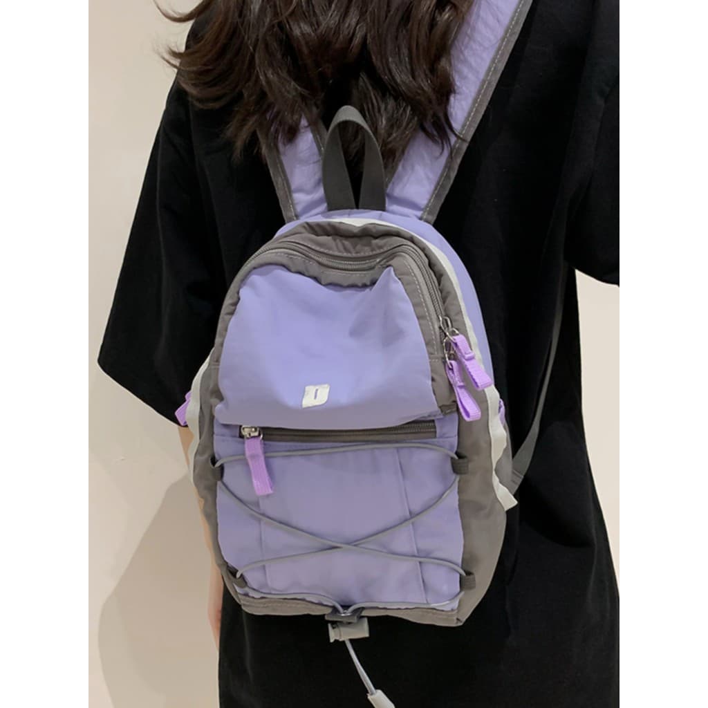 2024 novo estilo mochila ao ar livre contraste cor caminhadas mochila lazer leve saco de viagem ciclismo esportes saco e