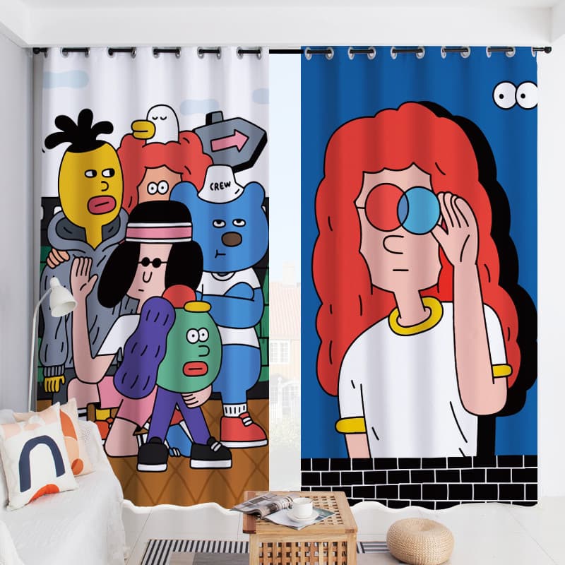 Nova cortina Anime personagem dos desenhos animados sala de estar protetor solar isolamento térmico quarto das crianças