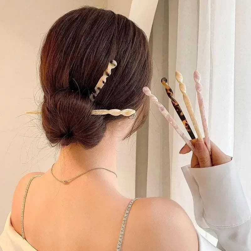 Bastões De Cabelo Estilo Chinês , Pauzinhos De Resina De Acetato Vintage , Grampos Femininos , Acessórios De Joias De Ca