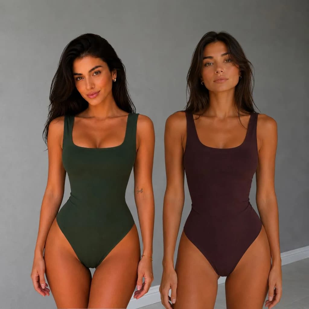 Kit 2 Body Alça Grossa Costas Nua Zero Transparência